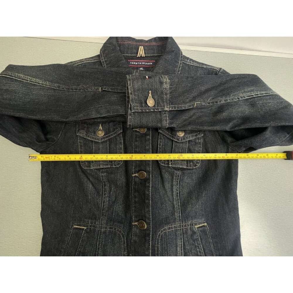 TOMMY HILFIGER Women’s Dark Denim Jean Jacket Size Small - Picture 7 of 14